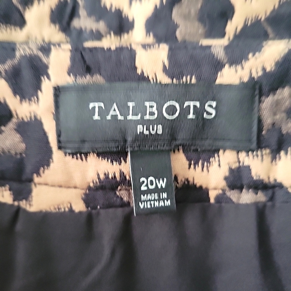 Talbots Women's Plus Size 20W Leopard Jacquard Pencil Skirt - Picture 5 of 10